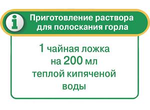 Приготовление раствора для полоскания горла