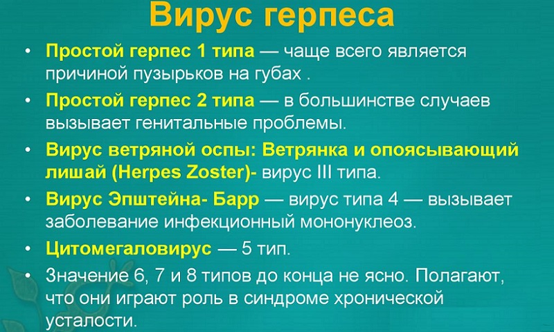 Разновидности герпеса